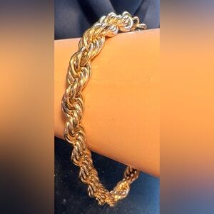 Elegant Gold Rope Chain Bracelet
